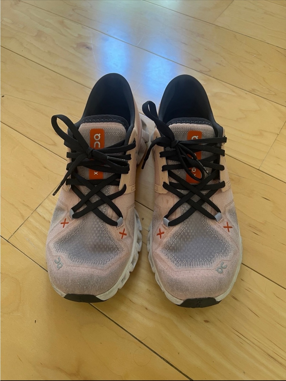 On Running Women's Pink and Black Athletic Shoes